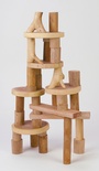 Barkless Tree Blocks, 36-piece set